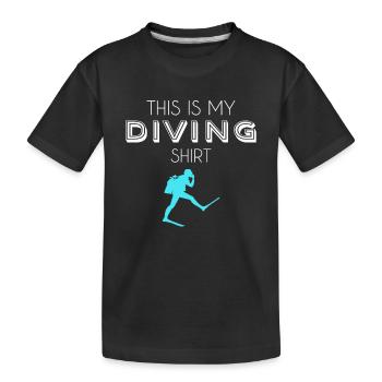 chemise de plongée - T-shirt bio Premium Enfant - noir - Devant
