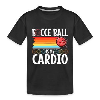 La pétanque est mon cardio - T-shirt bio Premium Enfant - noir - Devant