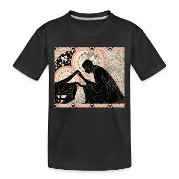 Mystère, illustration vintage, art nouveau boho - T-shirt bio Premium Enfant - noir - Devant