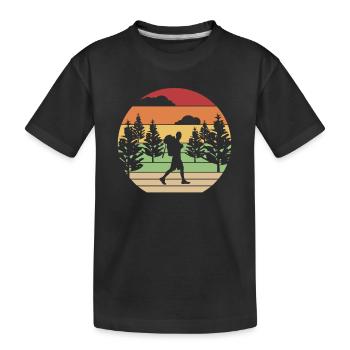 Trekking Randonnée Randonnée Randonnée Randonnée pédestre - T-shirt bio Premium Enfant - noir - Devant