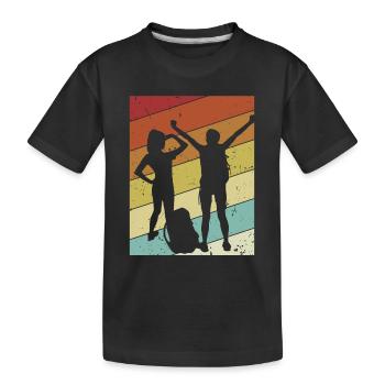 Randonnée en montagne Randonnées Randonnées - T-shirt bio Premium Enfant - noir - Devant