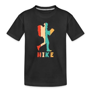 Trekking Randonnée Randonnée Randonnée Randonnée pédestre - T-shirt bio Premium Enfant - noir - Devant