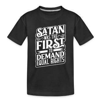 Hexe Okkult Gothic Dunkel Satanisch Unheilige - Kinder Premium Bio T-Shirt - Schwarz - Vorne