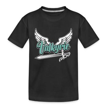 Valkyrie aime la mythologie nordique Femme viking nordique - T-shirt bio Premium Enfant - noir - Devant