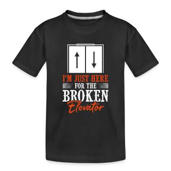 Elevator Technician Elevator Mechanic - Kids' Premium Organic T-Shirt - black - Front