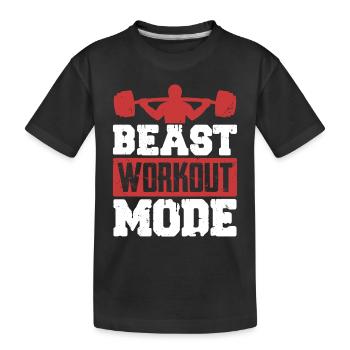 Beast Workout Mode Weight Lifting Workout Training - T-shirt bio Premium Enfant - noir - Devant