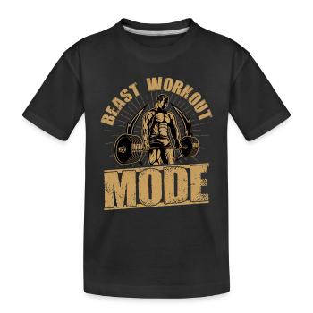 Beast Workout Mode Workout Training Weight Lifting - T-shirt bio Premium Enfant - noir - Devant