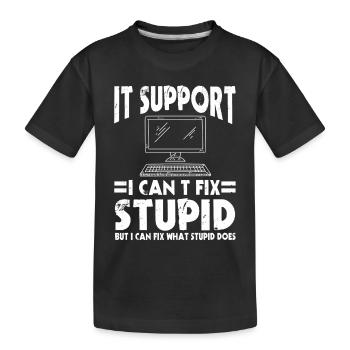 Cadeau informatique de soutien informatique ironique - T-shirt bio Premium Enfant - noir - Devant
