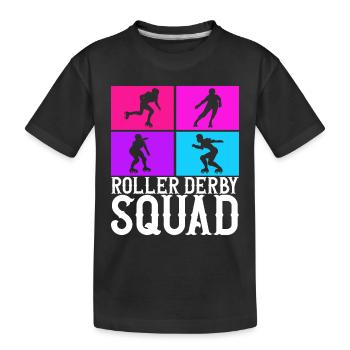 Roller Derby - Kinder Premium Bio T-Shirt - Schwarz - Vorne