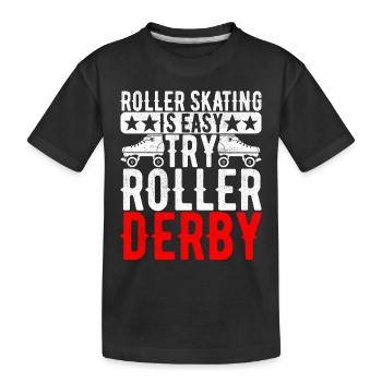 Roller derby - T-shirt bio Premium Enfant - noir - Devant