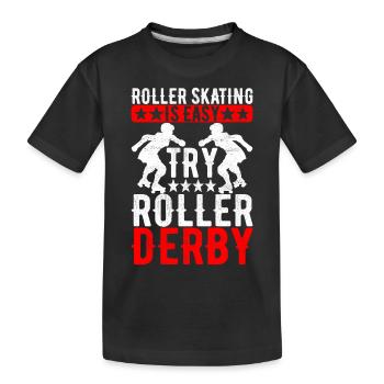 Roller derby - T-shirt bio Premium Enfant - noir - Devant