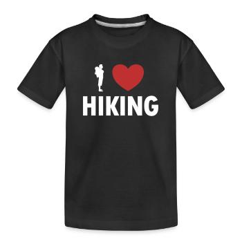 J’adore la randonnée Randonnée Randonnée en montagne - T-shirt bio Premium Enfant - noir - Devant