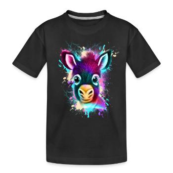 Esel - Kinder Premium Bio T-Shirt - Schwarz - Vorne