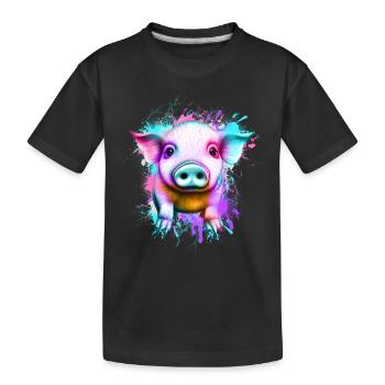 Cochon - T-shirt bio Premium Enfant - noir - Devant