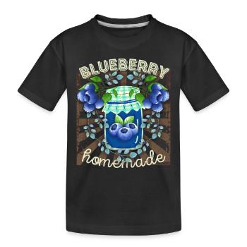 Myrtille, Confiture de myrtilles, Dicton de myrtille - T-shirt bio Premium Enfant - noir - Devant