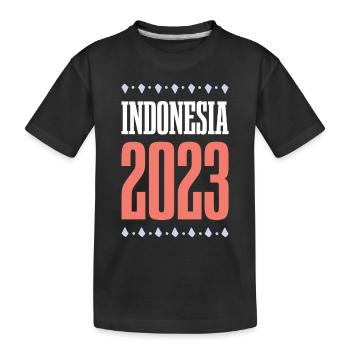 Indonésie 2023 - T-shirt bio Premium Enfant - noir - Devant