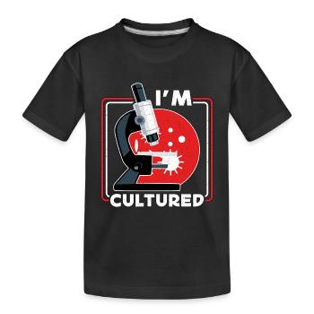 Microbiologiste Je suis un scientifique en microscope cultivé - T-shirt bio Premium Enfant - noir - Devant