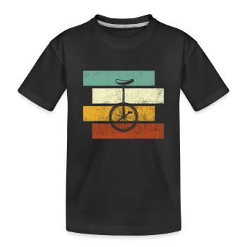 Rétro monocycle - T-shirt bio Premium Enfant - noir - Devant