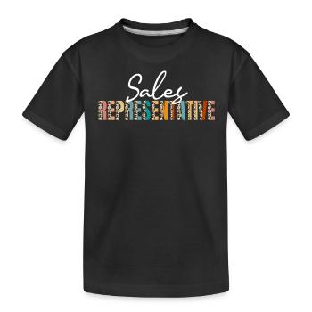 Sales representative - Kids' Premium Organic T-Shirt - black - Front