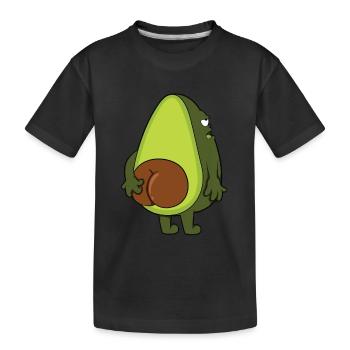 Avocado - Kinder Premium Bio T-Shirt - Schwarz - Vorne