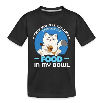 Nourriture pour chats - T-shirt bio Premium Enfant - noir - Devant