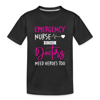 Infirmière d’urgence Infirmière d’urgence - T-shirt bio Premium Enfant - noir - Devant