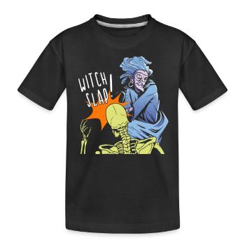 Witch Slap - Halloween Fun - Kinder Premium Bio T-Shirt - Schwarz - Vorne