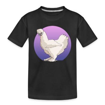 Silk Chicken Silkie Chicken Silk Chickens Gift - Kids' Premium Organic T-Shirt - black - Front