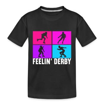 Roller derby - Kids' Premium Organic T-Shirt - black - Front