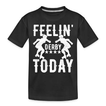 Roller derby - Kids' Premium Organic T-Shirt - black - Front