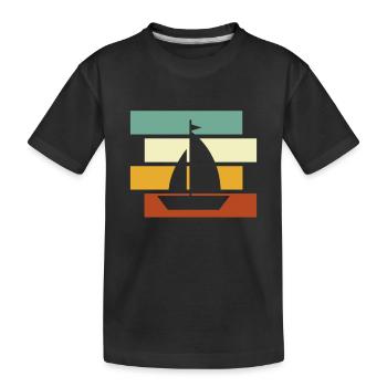 Rétro de la voile - T-shirt bio Premium Enfant - noir - Devant