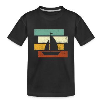 Rétro de la voile - T-shirt bio Premium Enfant - noir - Devant