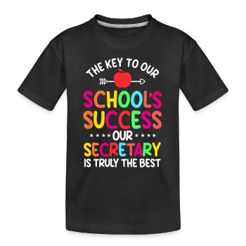 Secrétaire d’école - T-shirt bio Premium Enfant - noir - Devant