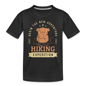 New Adventure Hiking Expedition Hiking Trekking - Kids' Premium Organic T-Shirt - black - Front