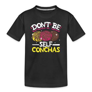 Humour espagnol Conchas Pain mexicain - T-shirt bio Premium Enfant - noir - Devant