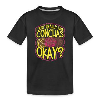 Spanischer Humor Conchas Mexikanisches Brot - Kinder Premium Bio T-Shirt - Schwarz - Vorne