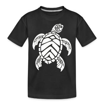 Sea turtle - Kids' Premium Organic T-Shirt - black - Front