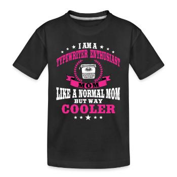 Passionné de machines à écrire Fête des mères - T-shirt bio Premium Enfant - noir - Devant