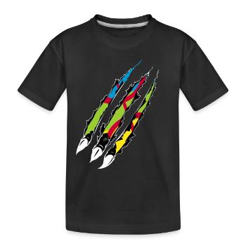 AMAZIGH SYMBOL BERBER Z IMAZIGHEN KABYLISCHES JUWEL - Kinder Premium Bio T-Shirt - Schwarz - Vorne