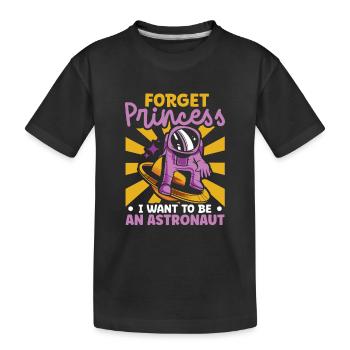 Astronaut Astronomie Sonnensystem Weltraum Kids - Kinder Premium Bio T-Shirt - Schwarz - Vorne