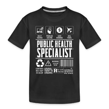 Spécialiste en santé publique Scientifique Travailleur de la santé - T-shirt bio Premium Enfant - noir - Devant