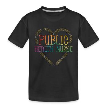 Public Health Nurse Health Worker Epidemiologist - Kids' Premium Organic T-Shirt - black - Front