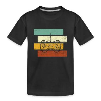 Gaming Retro - Kids' Premium Organic T-Shirt - black - Front