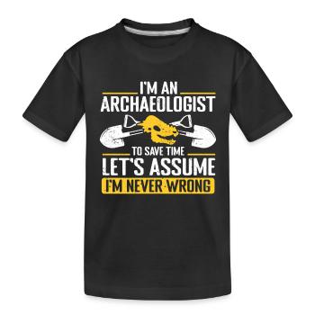 Archéologue Gift Archéologie - T-shirt bio Premium Enfant - noir - Devant