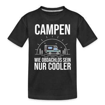 Wohnmobil Wohnwagen Camping Camper - Kinder Premium Bio T-Shirt - Schwarz - Vorne