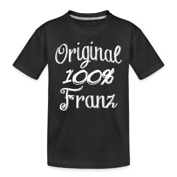 Original 100% Franz - Kinder Premium Bio T-Shirt - Schwarz - Vorne