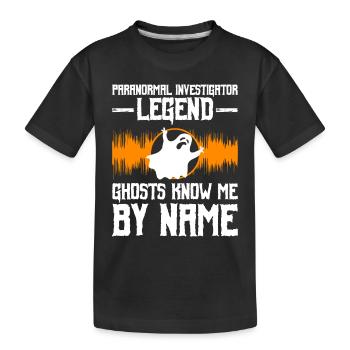 Paranormales Ermittlerdesign Mit Evp-recorder - Kinder Premium Bio T-Shirt - Schwarz - Vorne