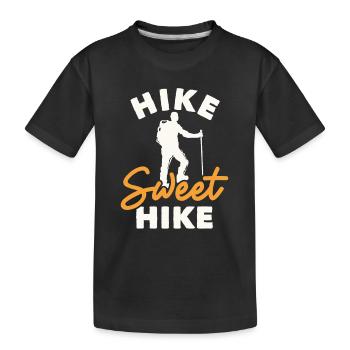 Randonnée Douce Randonnée Randonnée Randonnée Randonnée en montagne - T-shirt bio Premium Enfant - noir - Devant
