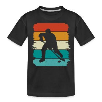 Eishockey Ice Hockey - Kinder Premium Bio T-Shirt - Schwarz - Vorne