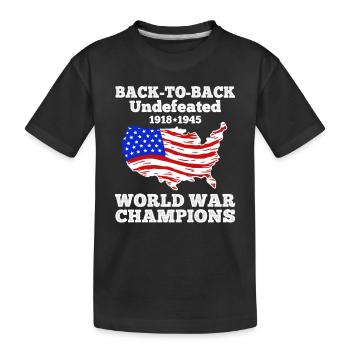 Deux fois champion invaincu de la Seconde Guerre mondiale 4. - T-shirt bio Premium Enfant - noir - Devant